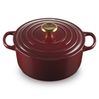 Le Creuset Cast Iron Signature Round Casserole 24cm RhoneGarnet image number 2